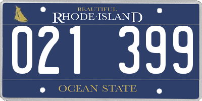 RI license plate 021399