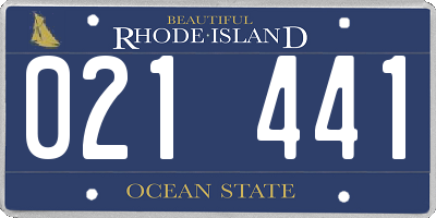 RI license plate 021441