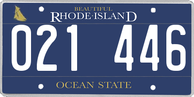 RI license plate 021446