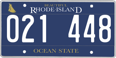 RI license plate 021448
