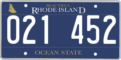 RI license plate 021452