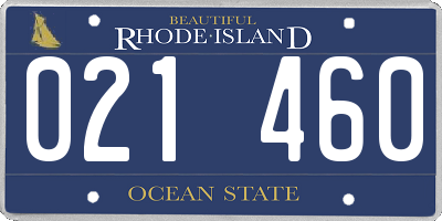 RI license plate 021460