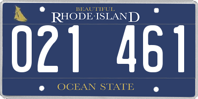 RI license plate 021461