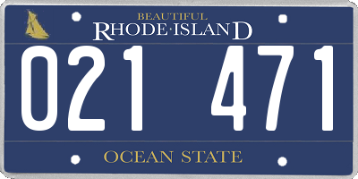 RI license plate 021471