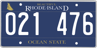 RI license plate 021476