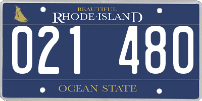 RI license plate 021480