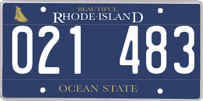 RI license plate 021483