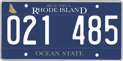 RI license plate 021485