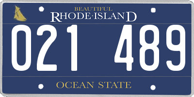 RI license plate 021489