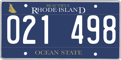 RI license plate 021498