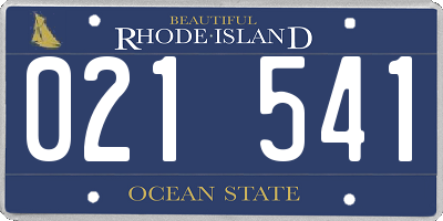 RI license plate 021541