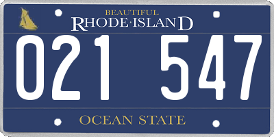 RI license plate 021547