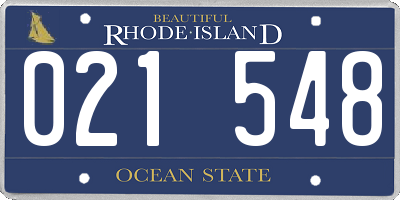 RI license plate 021548