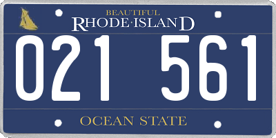 RI license plate 021561