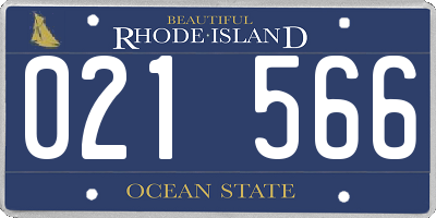 RI license plate 021566