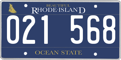 RI license plate 021568