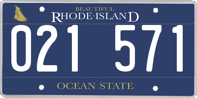 RI license plate 021571
