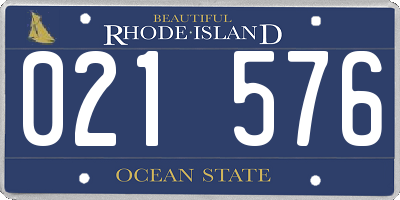 RI license plate 021576