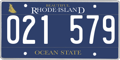 RI license plate 021579