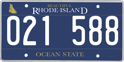 RI license plate 021588