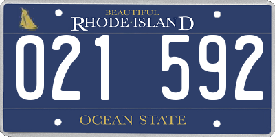 RI license plate 021592