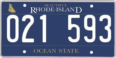 RI license plate 021593