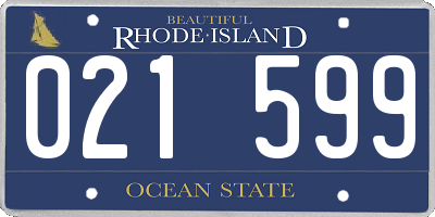 RI license plate 021599