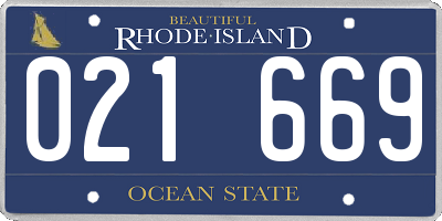 RI license plate 021669