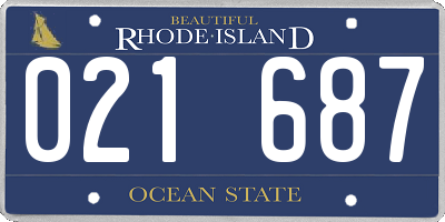 RI license plate 021687