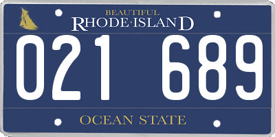 RI license plate 021689