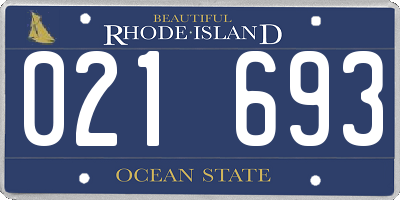 RI license plate 021693