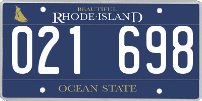 RI license plate 021698