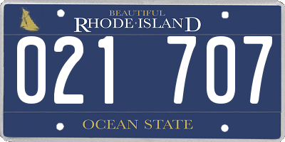 RI license plate 021707