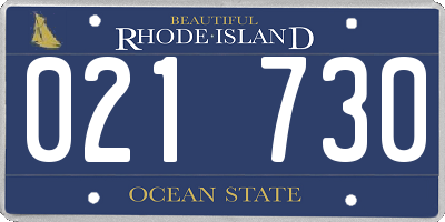 RI license plate 021730