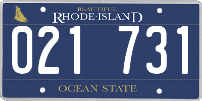 RI license plate 021731