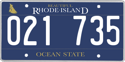 RI license plate 021735