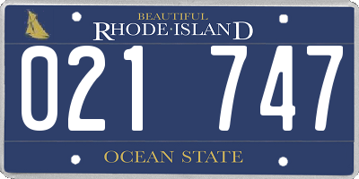 RI license plate 021747