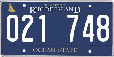 RI license plate 021748