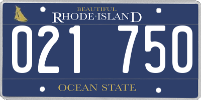 RI license plate 021750