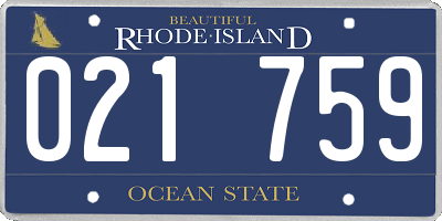 RI license plate 021759