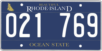 RI license plate 021769