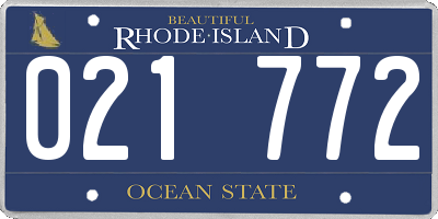 RI license plate 021772