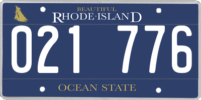 RI license plate 021776