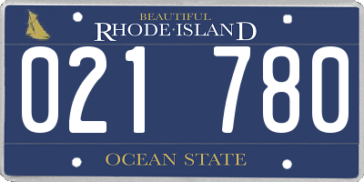 RI license plate 021780