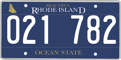 RI license plate 021782