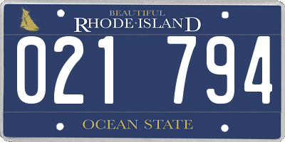 RI license plate 021794