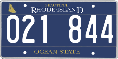 RI license plate 021844