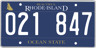 RI license plate 021847