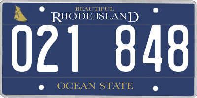 RI license plate 021848