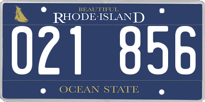 RI license plate 021856